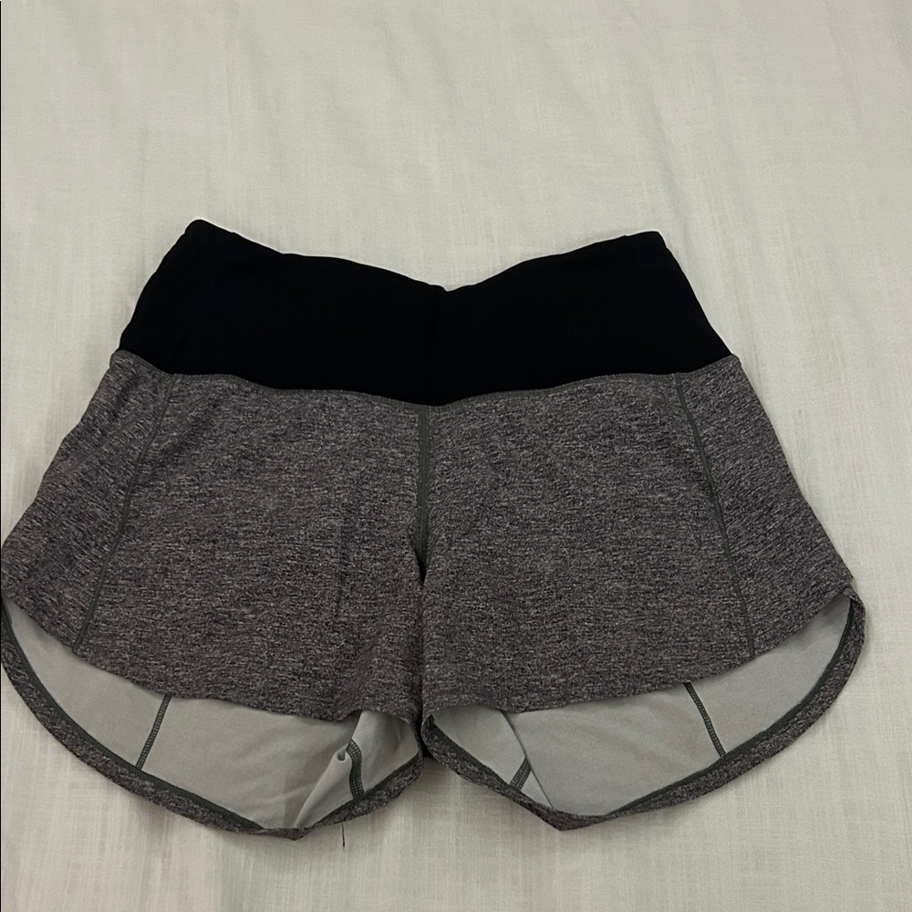 Lululemon Athletica Black and Gray Athletic Shorts